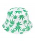Biały kapelusz dwustronny bucket hat wędkarski modny kap-m3