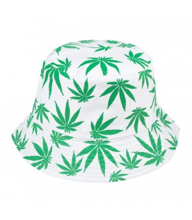 Biały kapelusz dwustronny bucket hat wędkarski modny kap-m3