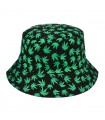 Czarny kapelusz dwustronny bucket hat wędkarski modny kap-m4