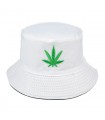 Biały kapelusz dwustronny bucket hat wędkarski modny kap-m1