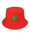 Czerwony kapelusz dwustronny bucket hat wędkarski modny kap-m1
