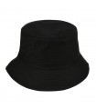 Czarny kapelusz bucket hat wędkarski modny jednolity kap-m2
