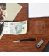 Banknotówka portfel brązowy etui na pieniądze retro uniseks skórzane G65