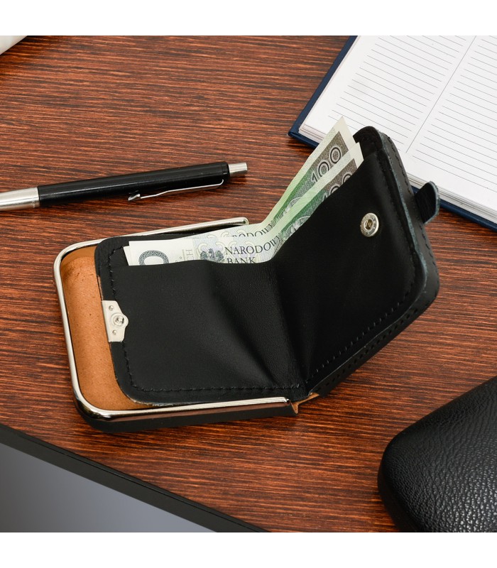 Etui banknotówka kwadratowa portfel skórzany banknotówka Beltimore G70