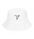 Biały kapelusz dwustronny bucket hat wędkarski modny kap-m-V
