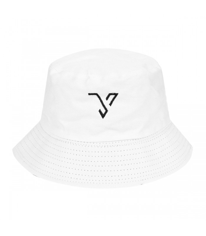 Biały kapelusz dwustronny bucket hat wędkarski modny kap-m-V