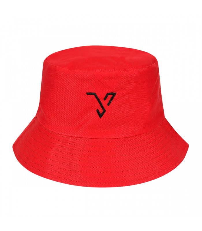 Czerwony kapelusz dwustronny bucket hat wędkarski modny kap-m-V