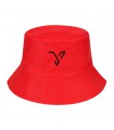 Czerwony kapelusz dwustronny bucket hat wędkarski modny kap-m-V