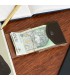 Banknotówka portfel brązowy etui na pieniądze retro uniseks skórzane G61