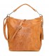Camel torebka skórzana zamszowa shopper W10