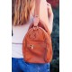 Czerwony Plecak damski skórzany torebka 2w1 Beltimore 019