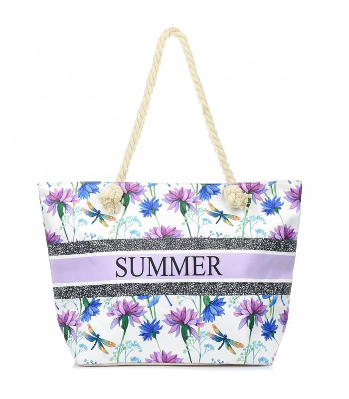 Duża torba plażowa torebka summer ważki lekka T62