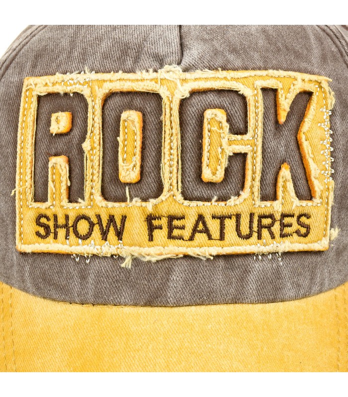 Żółta Czapka z daszkiem baseballówka vintage regulowana rock cz-m-22