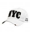 Biała Czapka z daszkiem baseballówka vintage regulowana NYC cz-m-23
