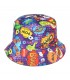 Kapelusz dwustronny bucket hat czapka czarna kolorowy crash kap-m-19