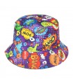 Kapelusz dwustronny bucket hat czapka czarna kolorowy crash kap-m-19