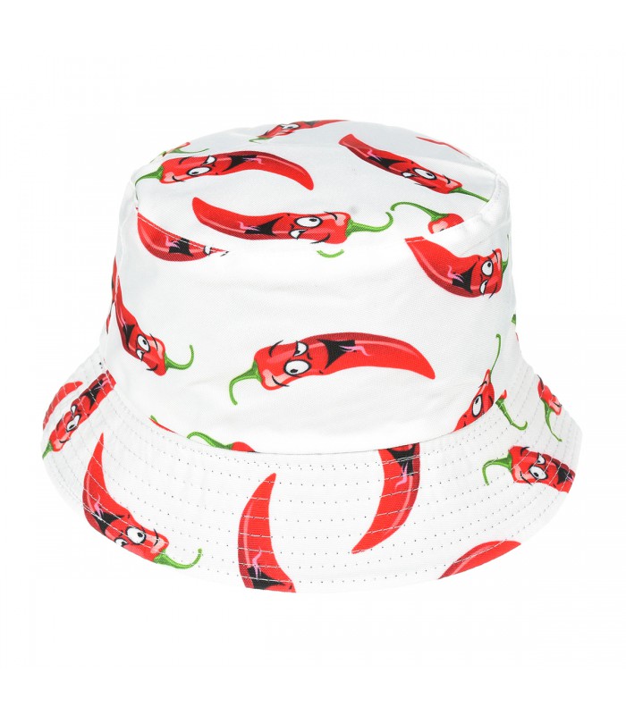 Kapelusz dwustronny bucket hat czapka czarny białe chilli kap-m-26