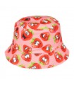 Kapelusz dwustronny bucket hat czapka czarna truskawka kap-m-29