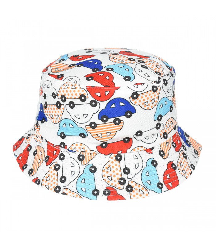 Kapelusz dwustronny bucket hat dziecięcy autka kap-md-5