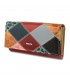 Portfel patchwork boho Julia Rososo skóra duży pudełko M94