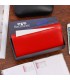 Damski skórzany portfel duży poziomy retro RFiD czerwony BELTIMORE 040
