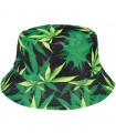 Zielony kapelusz dwustronny bucket hat wędkarski modny kap-h-1