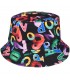 Napisy na czerni dwustronny kapelusz dziecięcy bucket hat KAP-MD