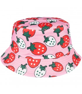 Truskawki dwustronny kapelusz dziecięcy bucket hat KAP-MD