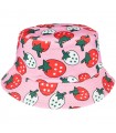 Truskawki dwustronny kapelusz dziecięcy bucket hat KAP-MD