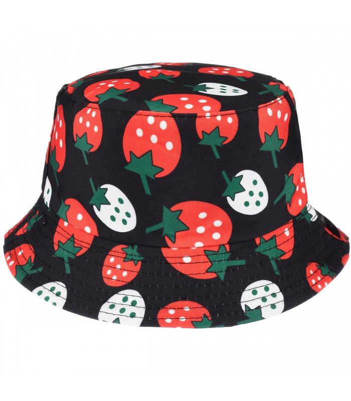 Truskawki dwustronny kapelusz dziecięcy bucket hat KAP-MD