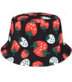 Truskawki dwustronny kapelusz dziecięcy bucket hat KAP-MD