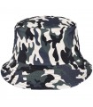 Czarny kapelusz dwustronny bucket hat wędkarski modny moro kap-m-46