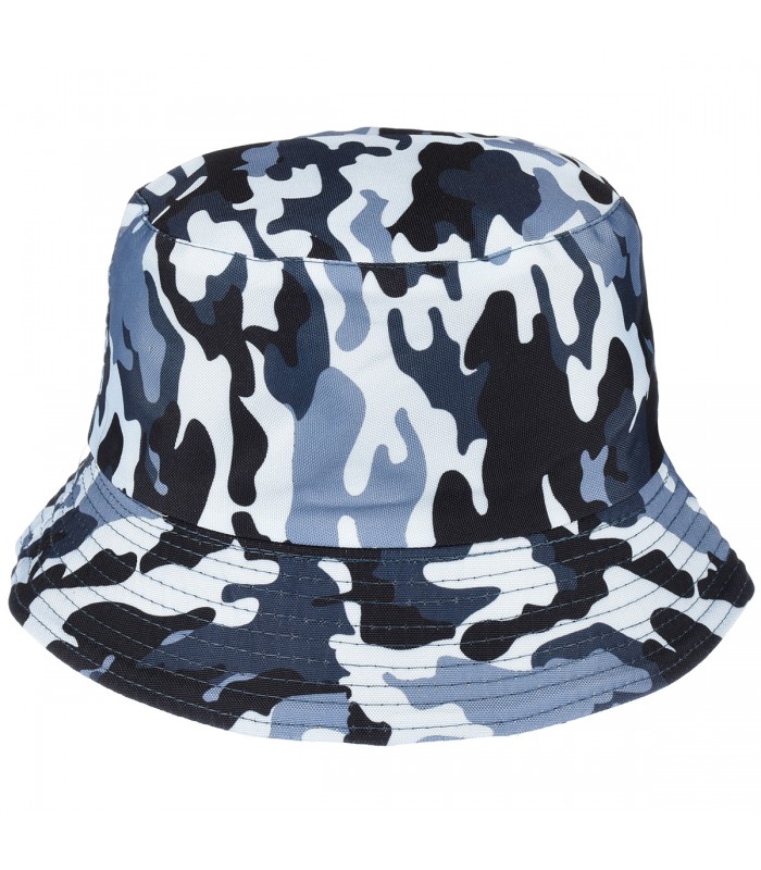 Granatowy kapelusz dwustronny bucket hat wędkarski modny moro kap-m-47