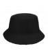 Czarny kapelusz dwustronny bucket hat wędkarski modny moro kap-m-49