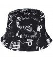 Czarny kapelusz dwustronny bucket hat wędkarski modny moro kap-m-49