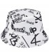 Biały kapelusz dwustronny bucket hat wędkarski modny kap-m-50