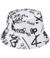 Biały kapelusz dwustronny bucket hat wędkarski modny kap-m-50