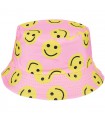 Różowy smile dwustronny kapelusz dziecięcy bucket hat kap-md-25