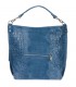 Jeansowa torebka skórzana zamszowa shopper W10
